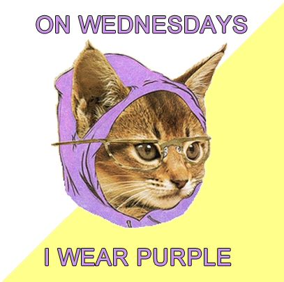 On Wednesdays I wear purple.