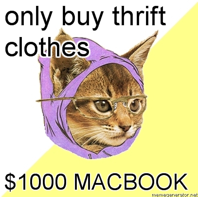 only buy thrift clothes 1000 MACBOOK
