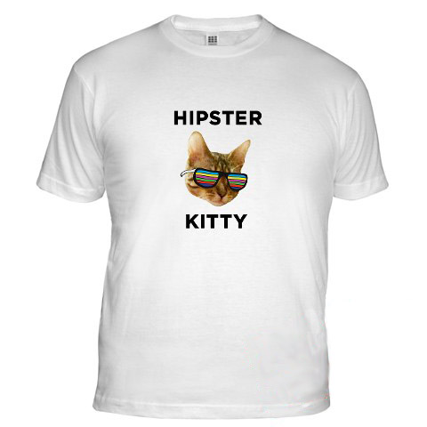 Fitted Hipster Kitty T-shirt